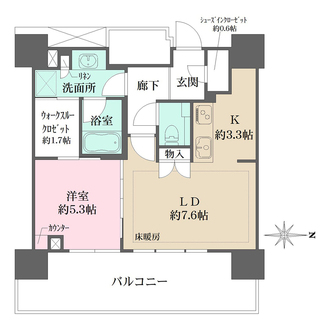 ザ・パークハウス中野タワーの間取図