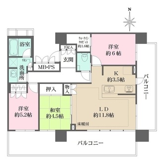 ザ・パークハウス中野タワーの間取図