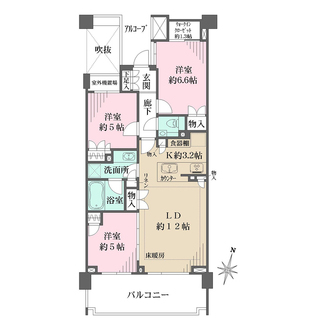 ザ・パークハウス上鷺宮A棟の間取図
