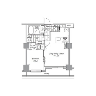 ザ・パークハビオ新宿の間取図