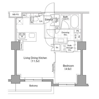 ザ・パークハビオ新宿の間取図