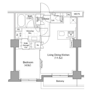 ザ・パークハビオ新宿の間取図