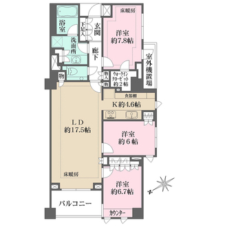 ザ・パークハウス代々木上原の間取図