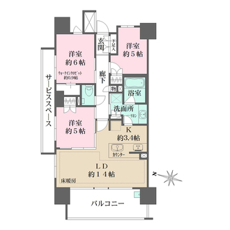ザ・パークハウスつつじヶ丘の間取図