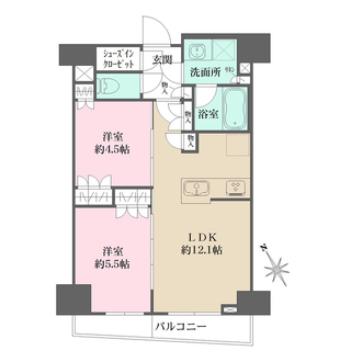 ルフォンプログレ四谷の間取図