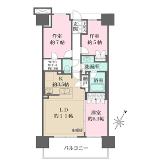 ザ・パークハウスオイコス赤羽志茂サードスクエアの間取図