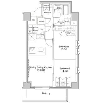 ザ・パークハビオ下北沢の間取図