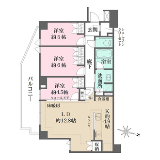ザ・パークハウス経堂レジデンスの間取図