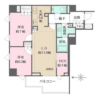 ザ・パークハウス代々木大山の間取図