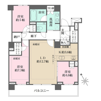 ザ・パークハウス上原の間取図