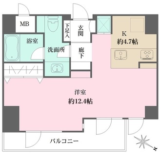 グレンパーク神楽坂の間取図