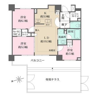 ザ・パークハウス板橋大山大楠ノ杜の間取図