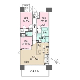 ザ・パークハウス大宮吉敷町翠邸の間取図