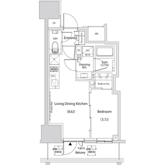 ザ・パークハビオ新中野の間取図