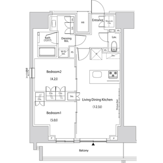 ザ・パークハビオ新中野の間取図