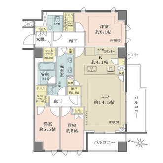 ザ・パークハウス千代田六番町の間取図