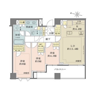 ザ・パークハウス千代田六番町の間取図
