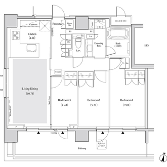 ザ・パークハビオ代々木の間取図