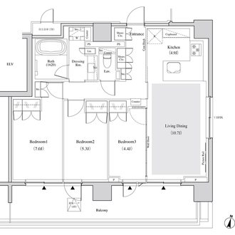 ザ・パークハビオ代々木の間取図