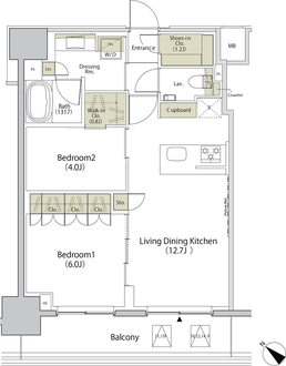 ザ・パークハビオ江古田の間取図