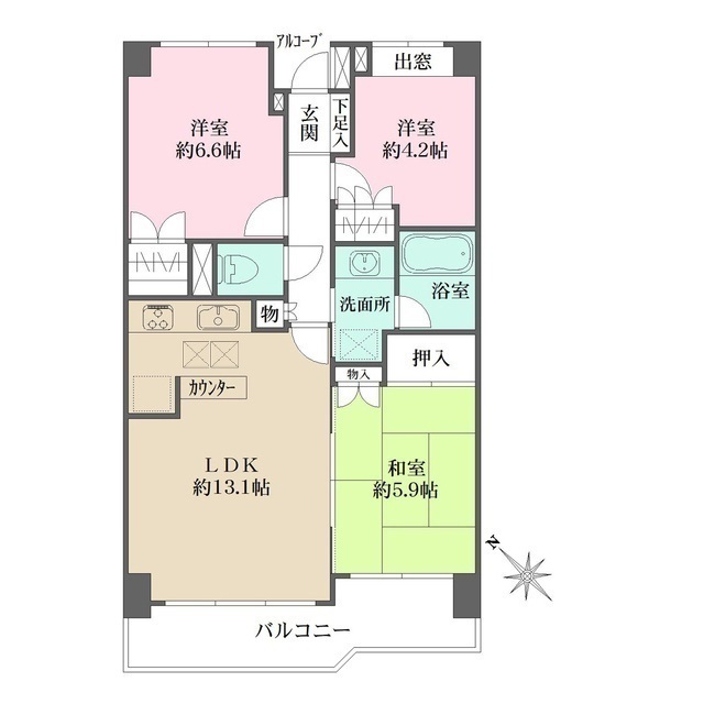 藤和シティホームズ西葛西の間取図