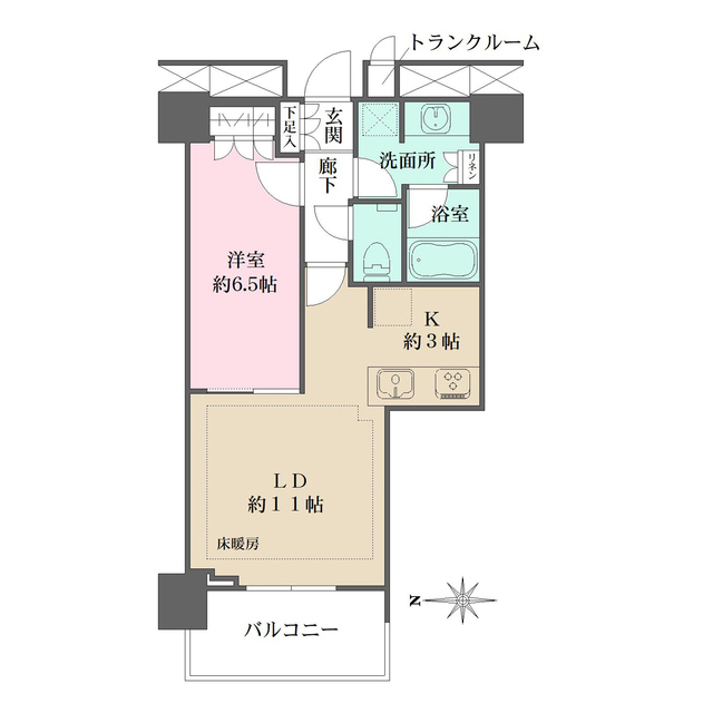 パークハウス清澄白河タワーの間取図