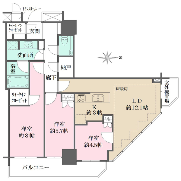パークハウス清澄白河タワーの間取図