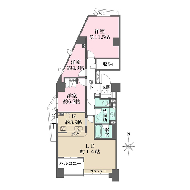 本郷真砂パークハウス壱番館の間取図