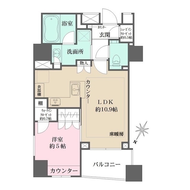 ザ・パークハウス水天宮前の間取図
