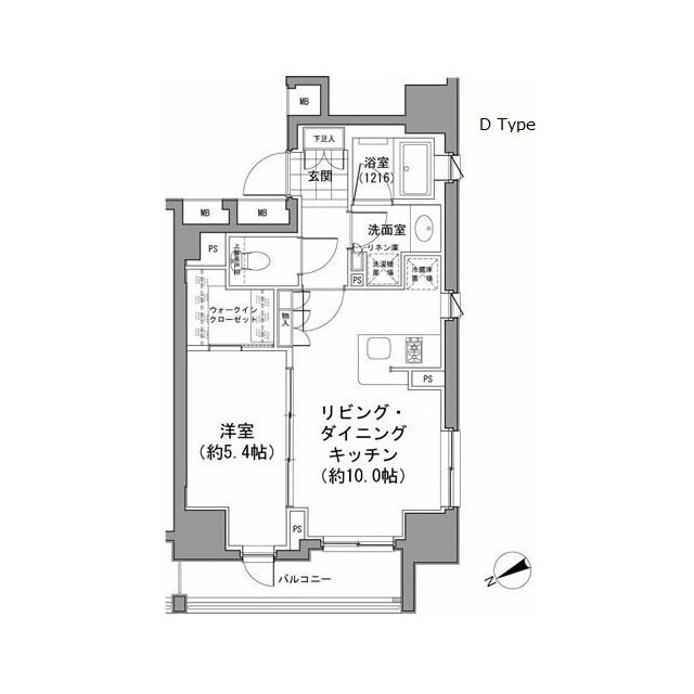 パークハビオ八丁堀の間取図