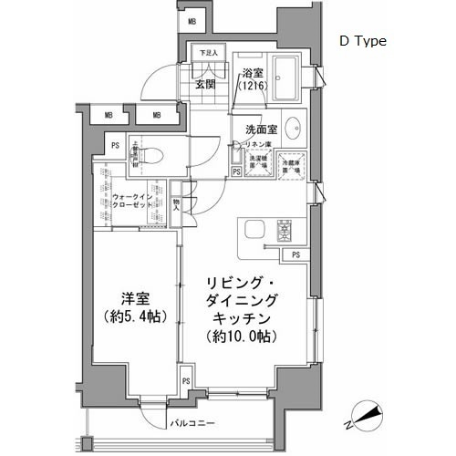 パークハビオ八丁堀の間取図