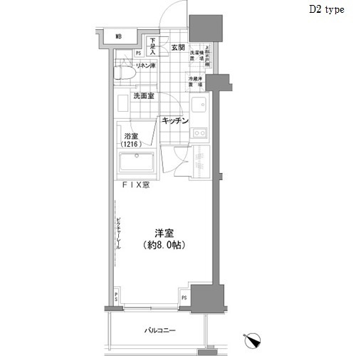 パークハビオ人形町の間取図