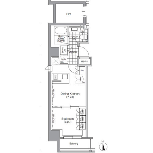 パークハビオ門前仲町の間取図