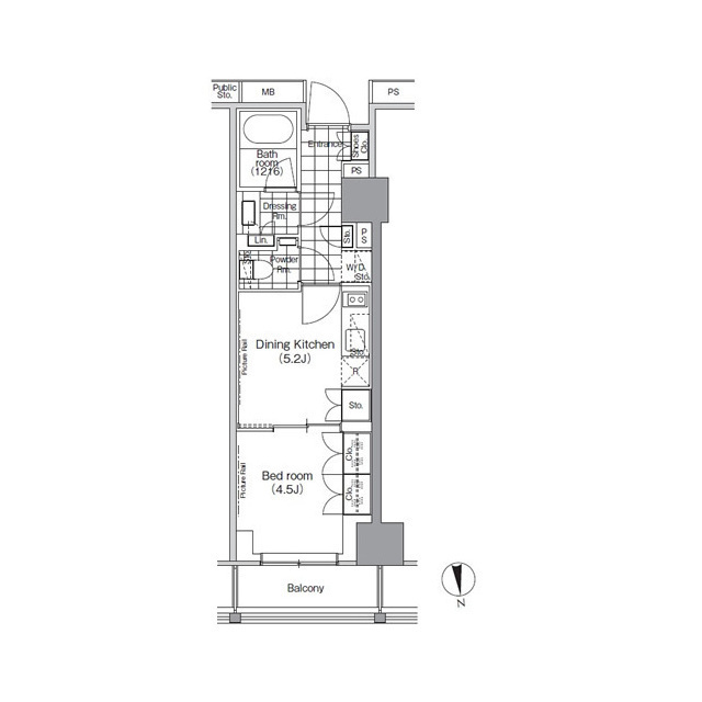 パークハビオ門前仲町の間取図