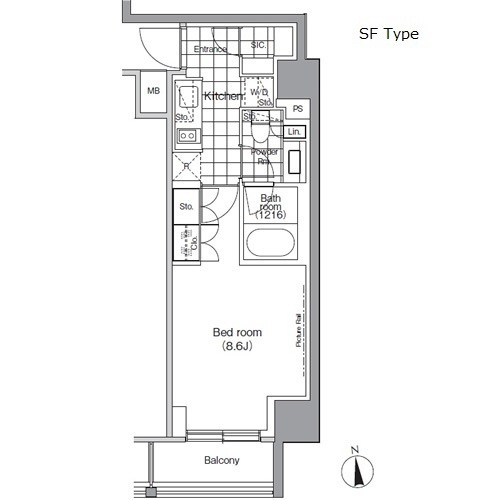 パークハビオ門前仲町の間取図