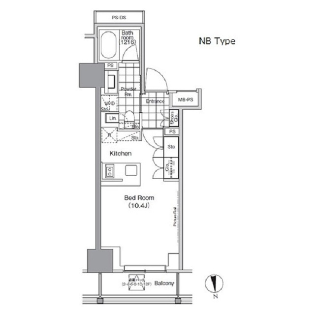 パークハビオ門前仲町の間取図