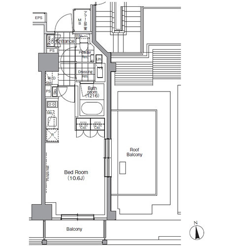 パークハビオ門前仲町の間取図
