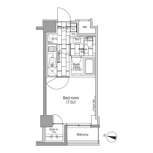 パークハビオ日本橋蛎殻町の間取図
