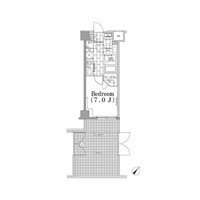 ＯＮＥ　ＲＯＯＦ　ＦＬＡＴ　ＴＳＵＫＩＳＨＩＭＡの間取図