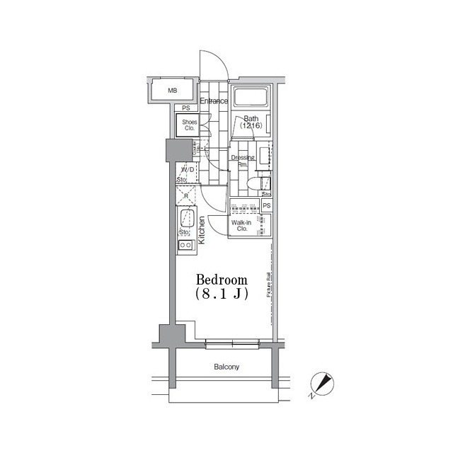 ＯＮＥ　ＲＯＯＦ　ＦＬＡＴ　ＴＳＵＫＩＳＨＩＭＡの間取図