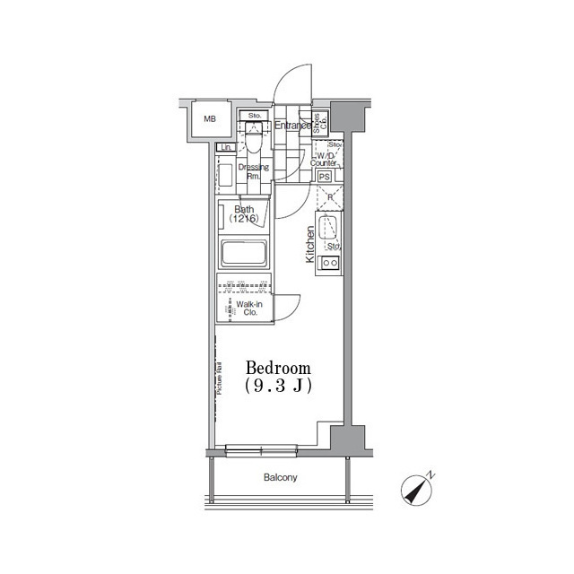 ＯＮＥ　ＲＯＯＦ　ＦＬＡＴ　ＴＳＵＫＩＳＨＩＭＡの間取図