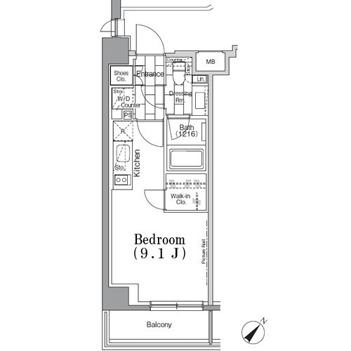 ONE ROOF FLAT TSUKISHIMAの間取図