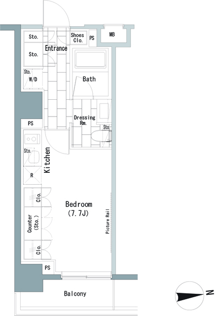 ザ・パークハビオ上野レジデンスの間取図