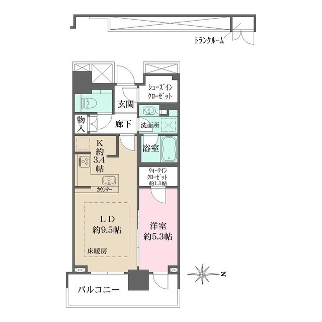 ザ・パークハウス晴海タワーズ　ティアロレジデンスの間取図