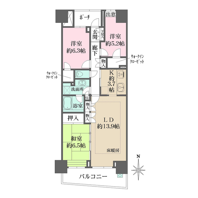 パークハウスプレシアの間取図