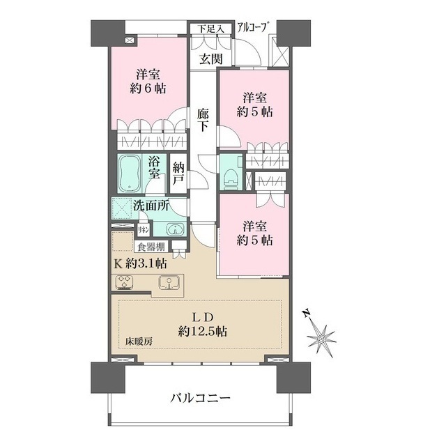 ザ・パークハウス船堀の間取図