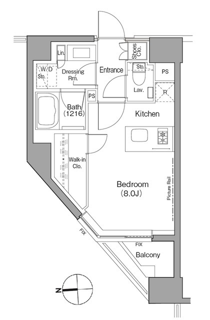 ザ・パークハビオ根岸三丁目の間取図