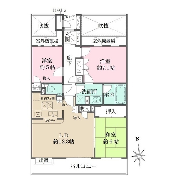 津田沼パーク・ホームズ弐番館の間取図