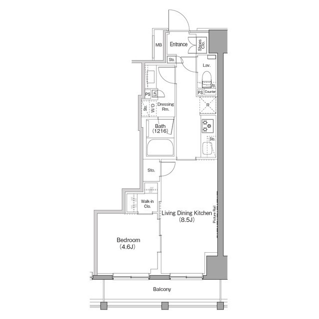 ザ・パークハビオ日本橋箱崎町の間取図