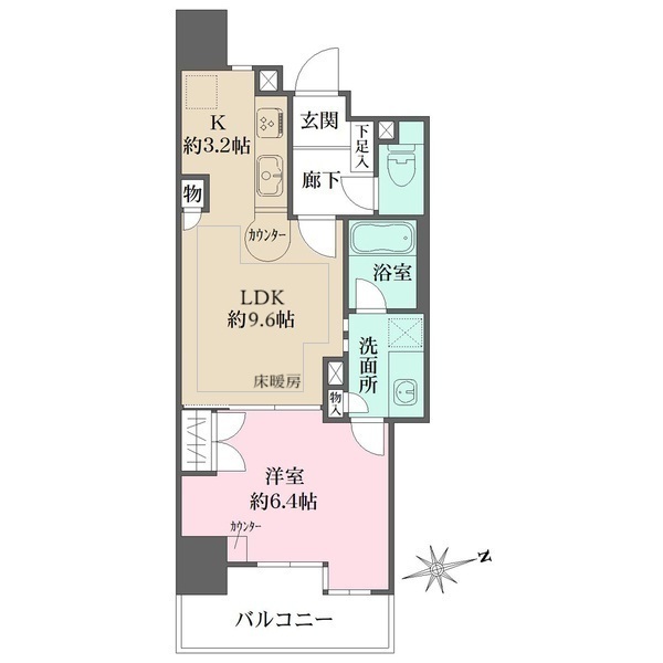 カルムインフォアームズ東京コアの間取図